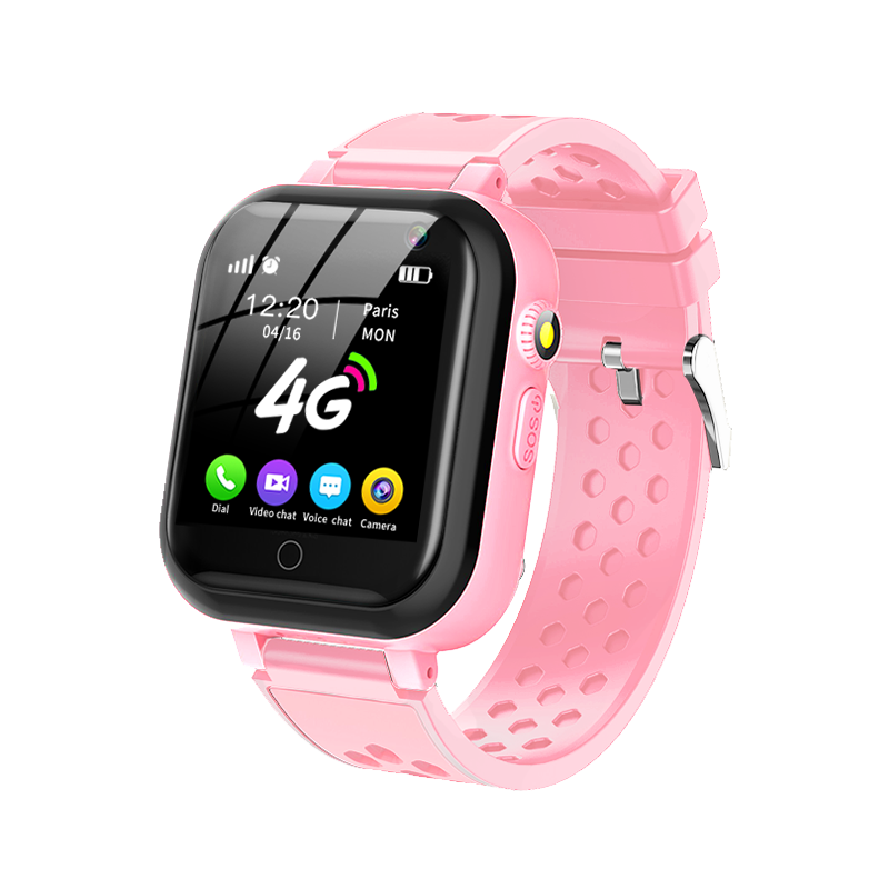 CR-03P Kids Smart Watch Android 8.1 GPS+WIFI Waterproof Pink Color